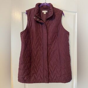 Christopher & Banks Purple Quilted Vest
